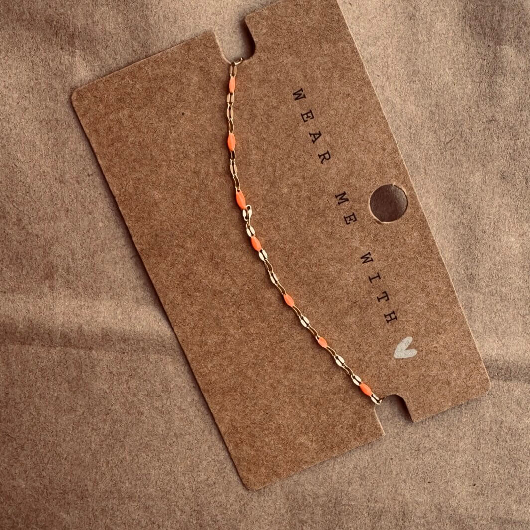 MenaMountain Armband gold neonorange