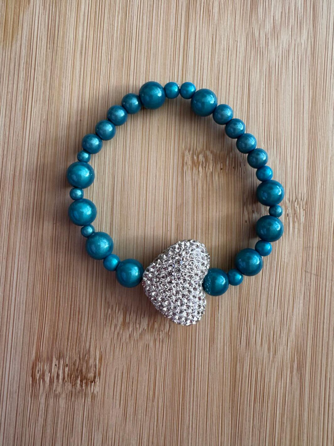 MenaMountain Armband türkis silbernes Herz