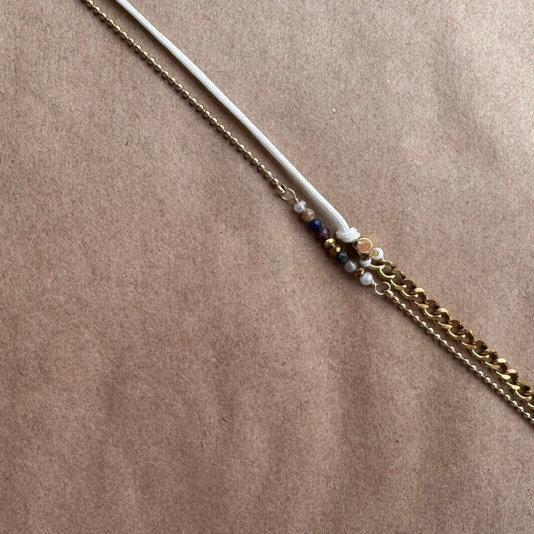 MenaMountain Armband gold weiss