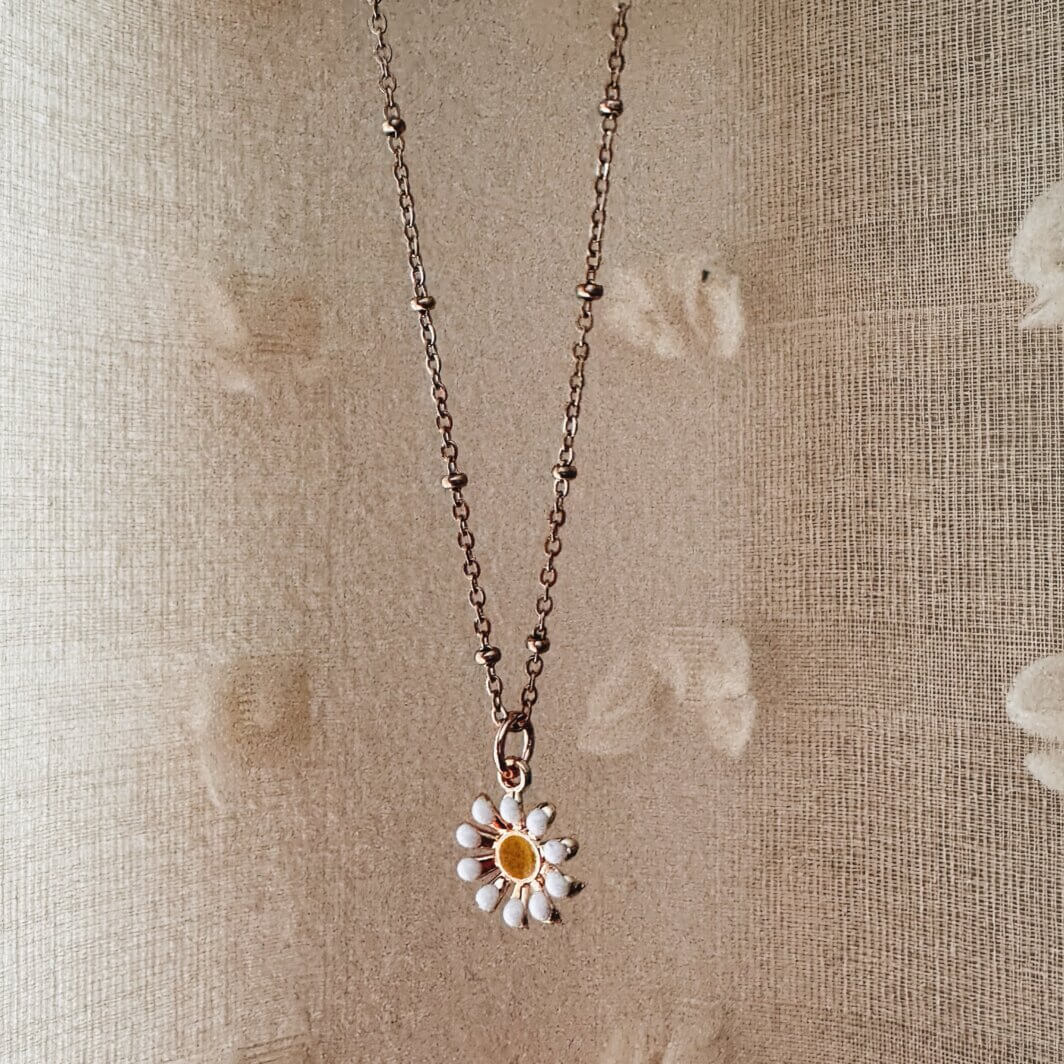 MenaMountain Halskette Gänseblümchen rosegold